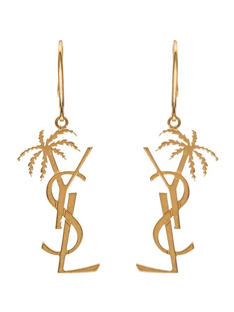 ysl palm tree earrings.